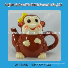 Promotional ceramic teapot in monkey shape
